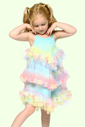 3 Tiered Ruffle Rainbow Tutu Dress