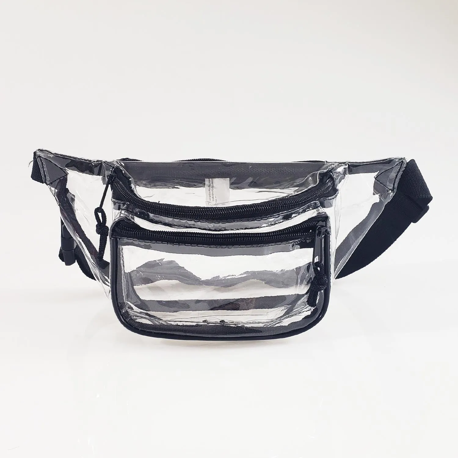 72 ct Three Zipper Clear Fanny Pack - By Case