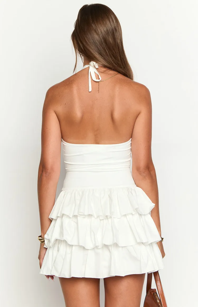 All For You White Mini Dress