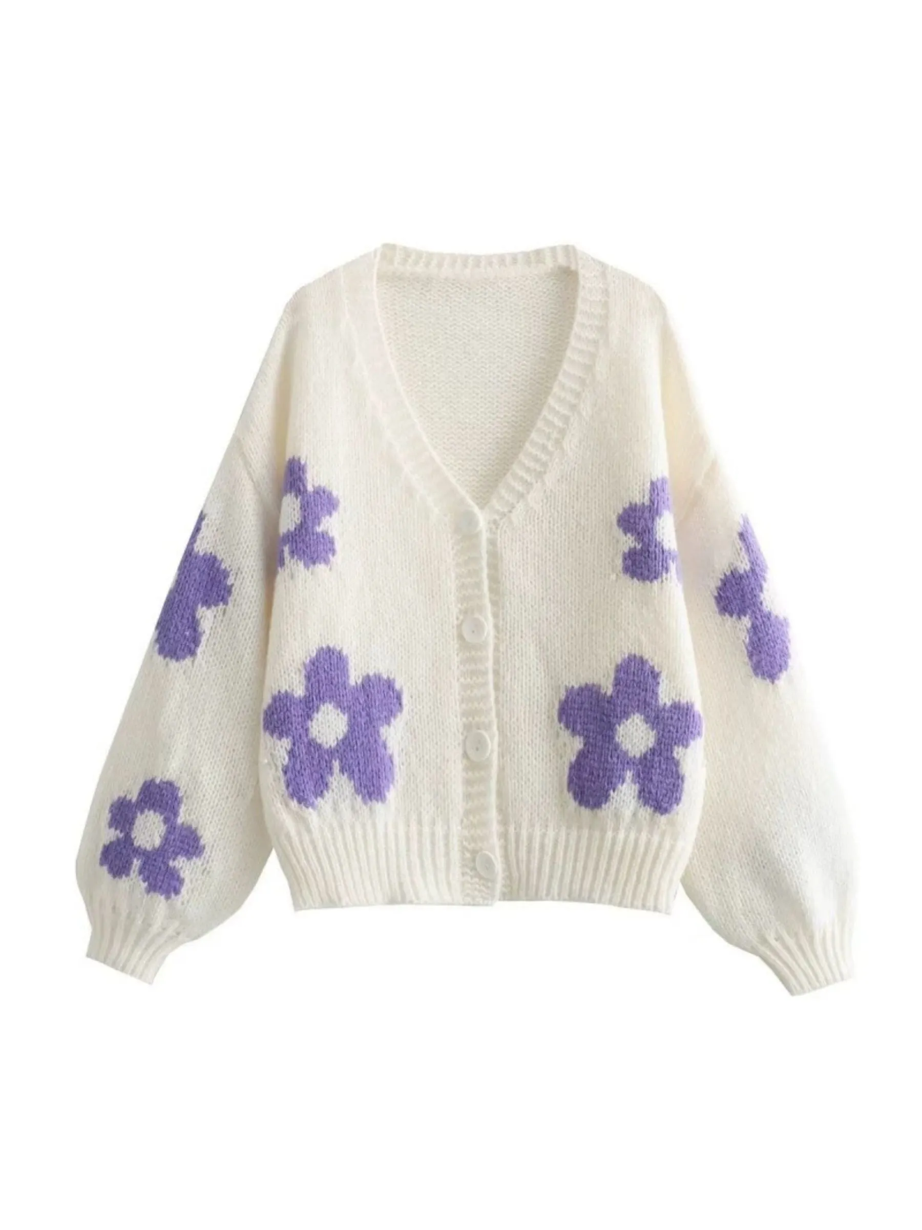 Azayla Floral Knit Cardigan