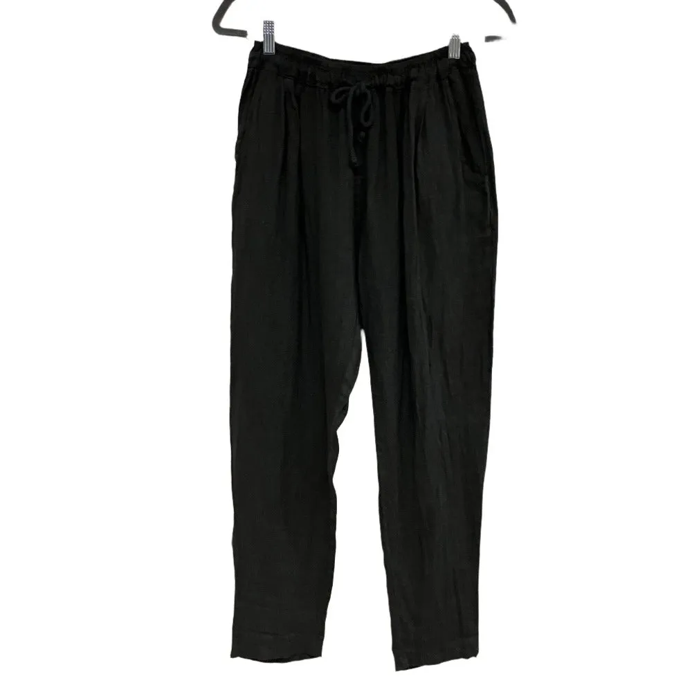 BEYOND CAPRI Straight Leg Linen Pant