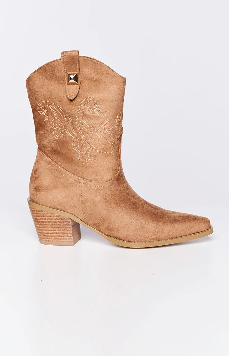 Billini Darla Tan Cowboy Boots