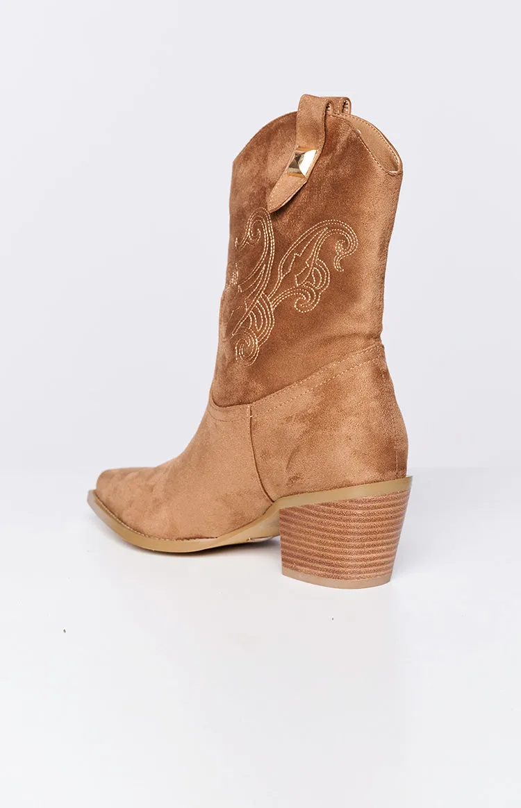 Billini Darla Tan Cowboy Boots