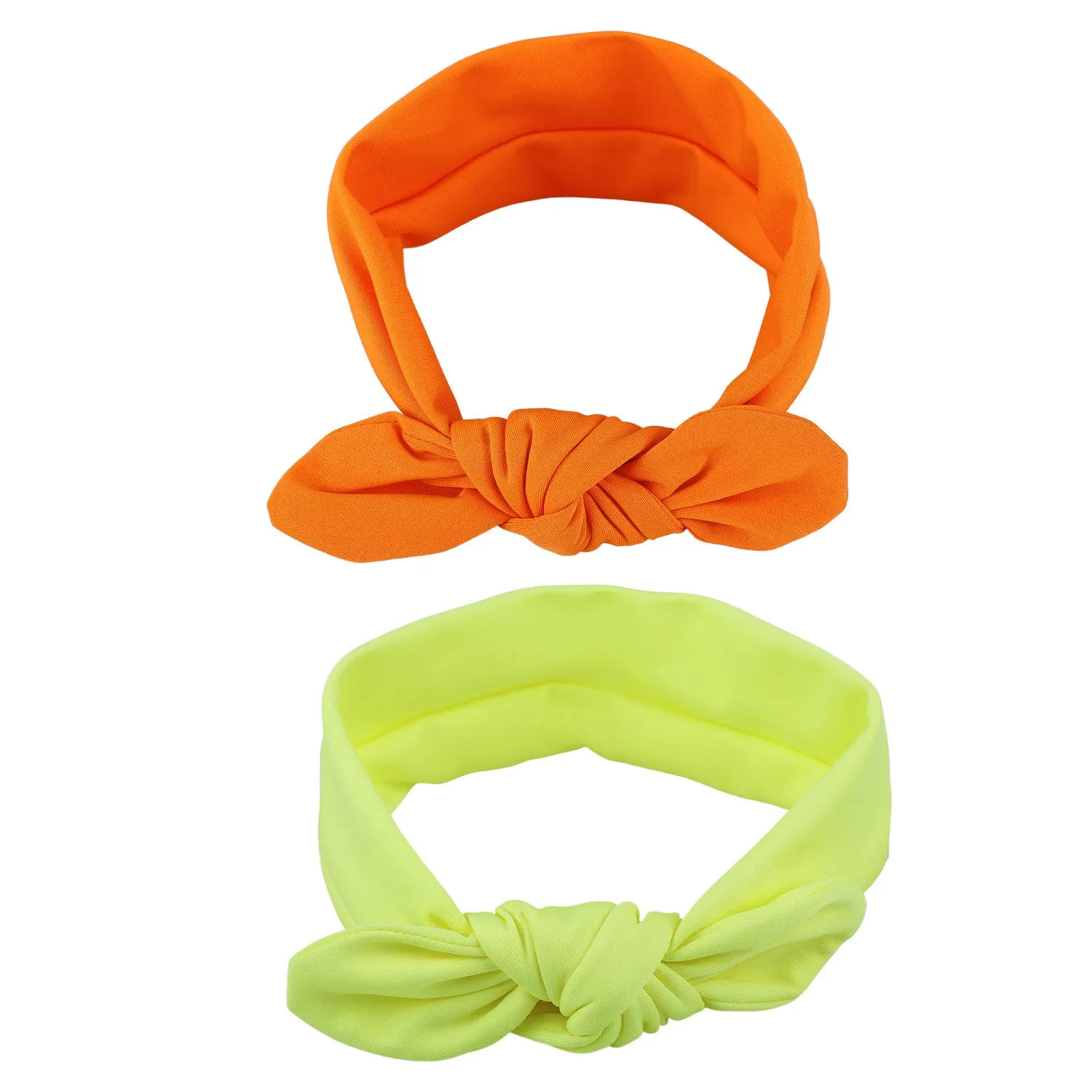 Bow Knot Headbands Set of 2 - Yellow, Orange