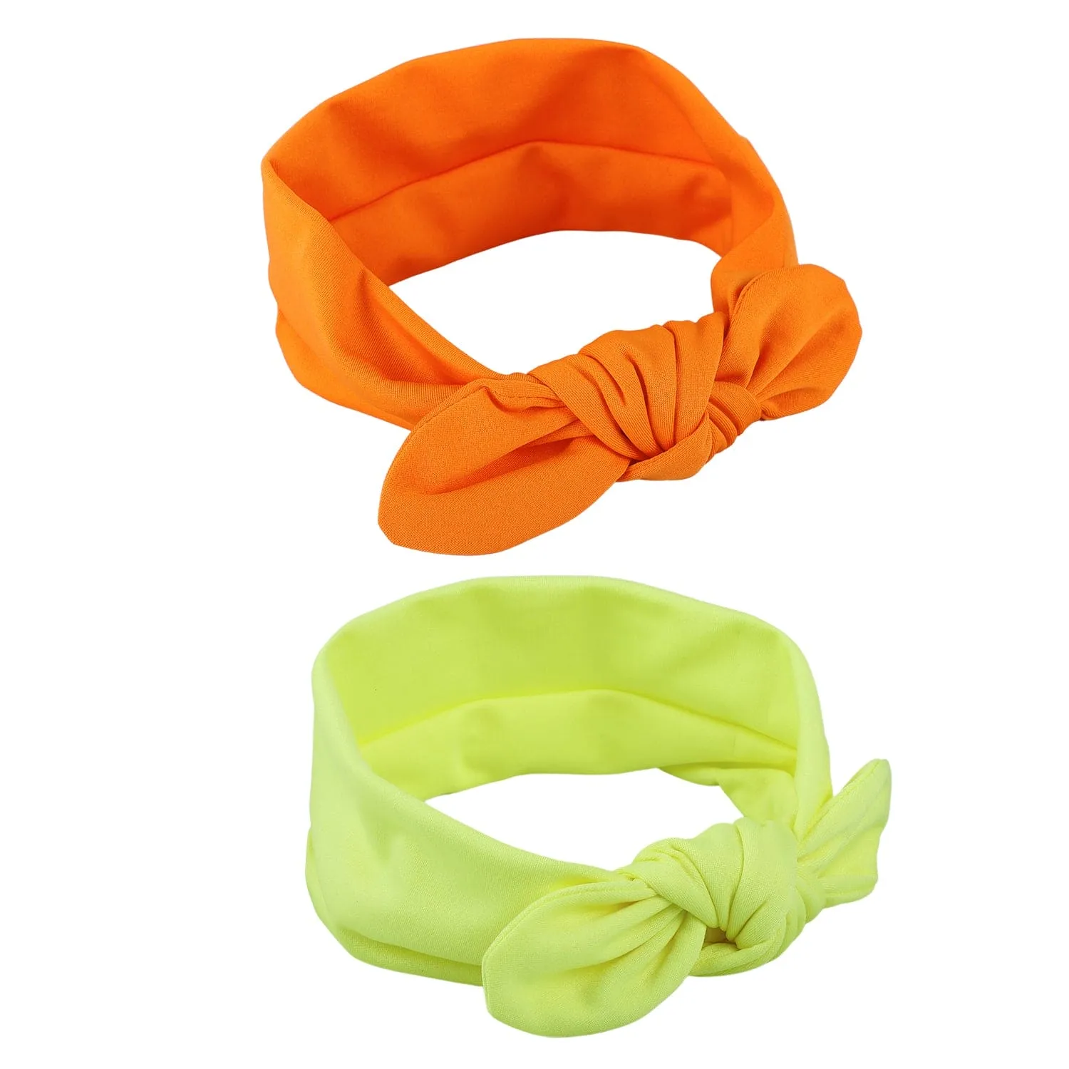 Bow Knot Headbands Set of 2 - Yellow, Orange