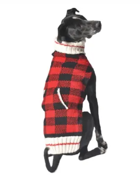 Buffalo Plaid Hand knit wool dog sweater