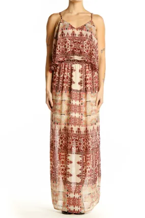 Burgundy Floral Maxi Dress