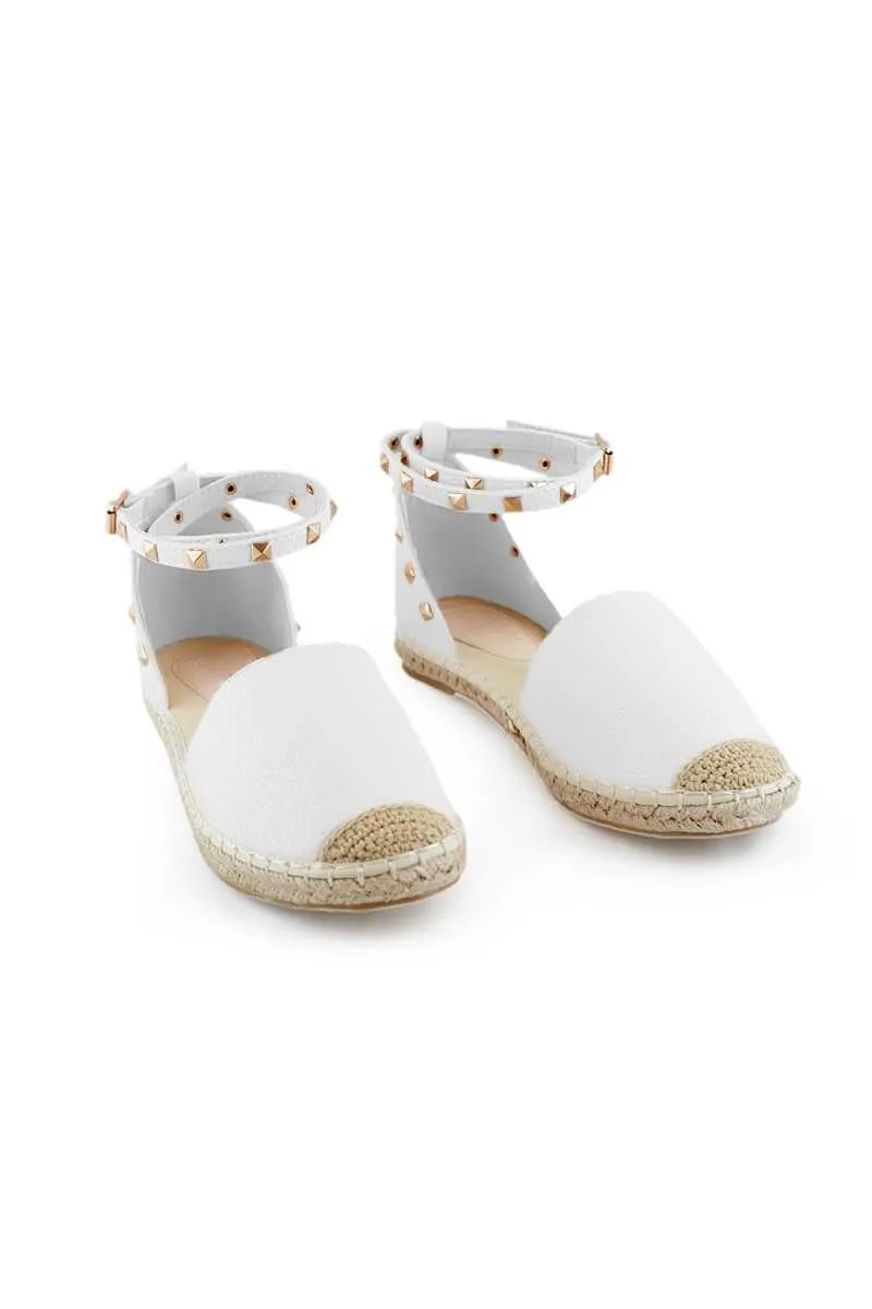 Cartez - White Double Strap Espadrilles