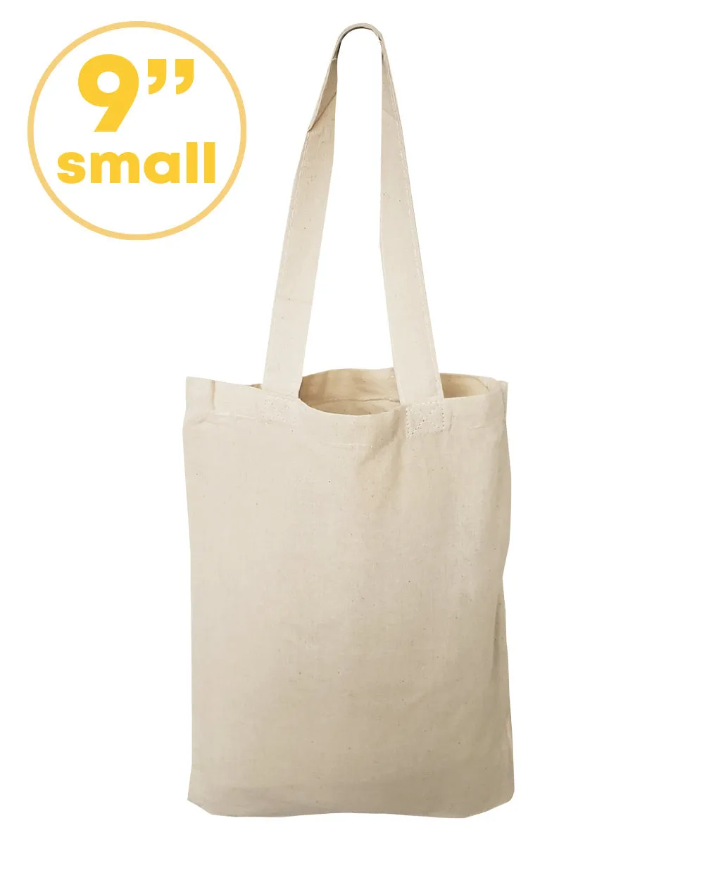 Closeout 9" SMALL Cotton Tote Bag / Favor Gift Bags