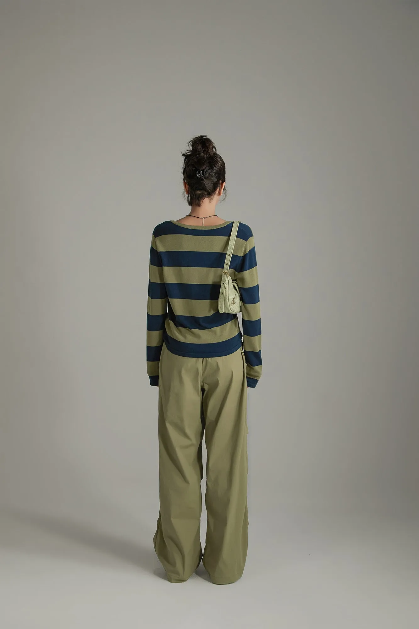 Color Stripe Knit Sweater