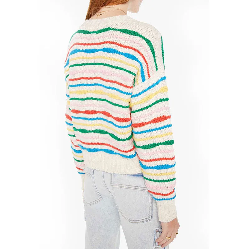 Custom Rainbow Striped Sweater | Cotton Blend Knit | Custom Sweater Manufacturer