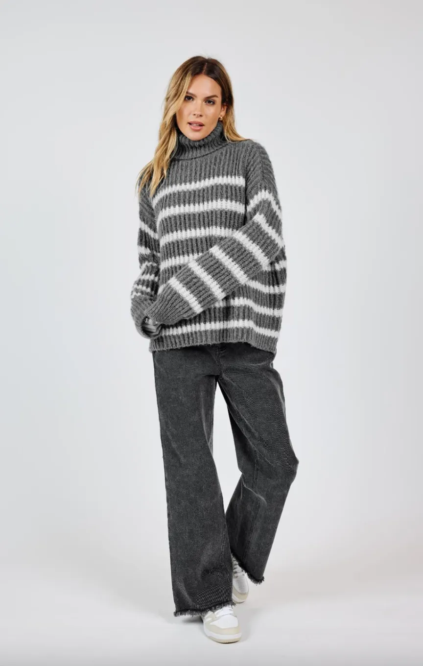 ezra striped turtle neck sweater