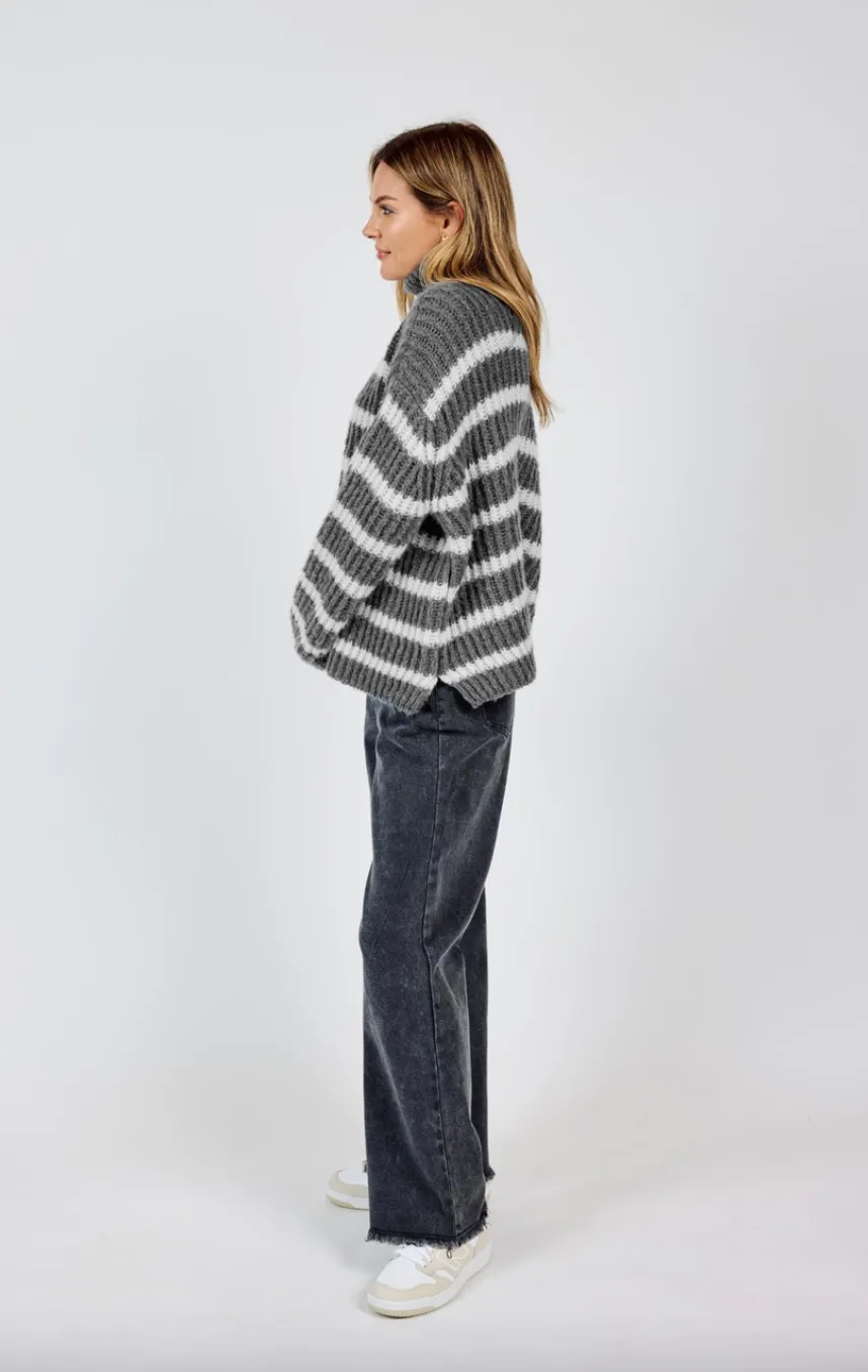 ezra striped turtle neck sweater