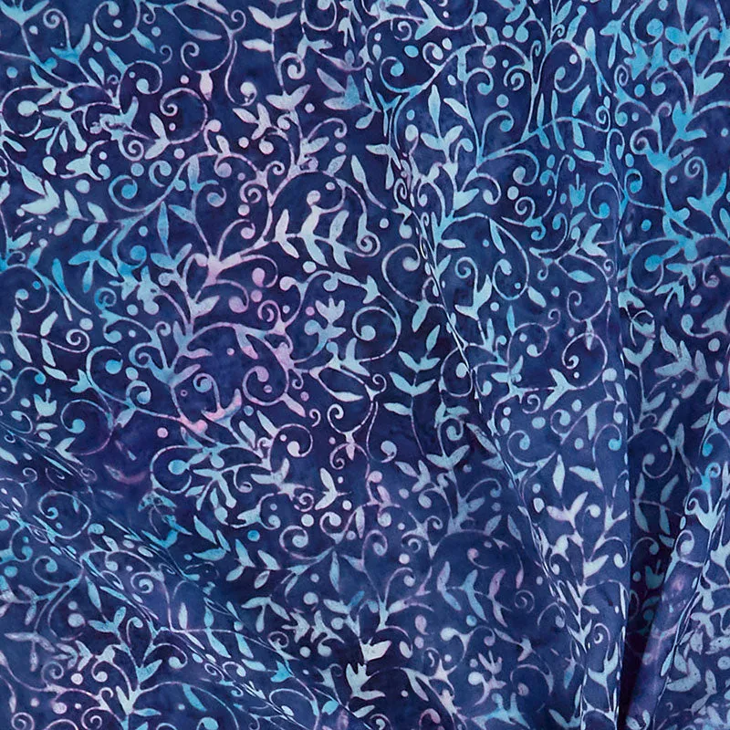 Fashion Rayon Batiks - Blueberry Muffin Yardage