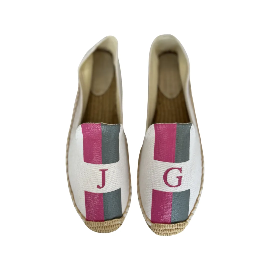 Flat Monogram Espadrilles: Personalised