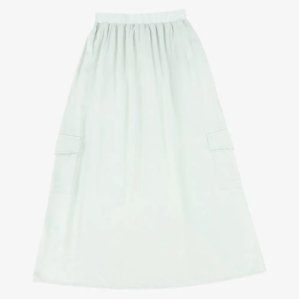 Flowy Cargo Skirt - Sage