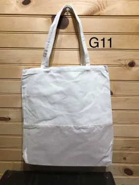 Glitter Tote - G11 - White