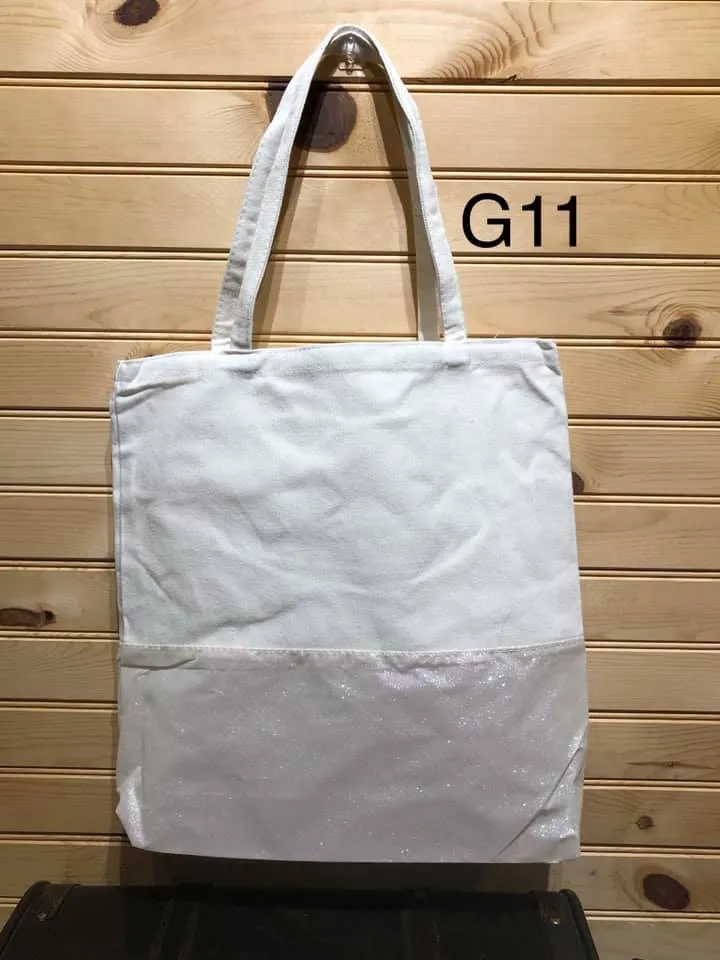 Glitter Tote - G11 - White