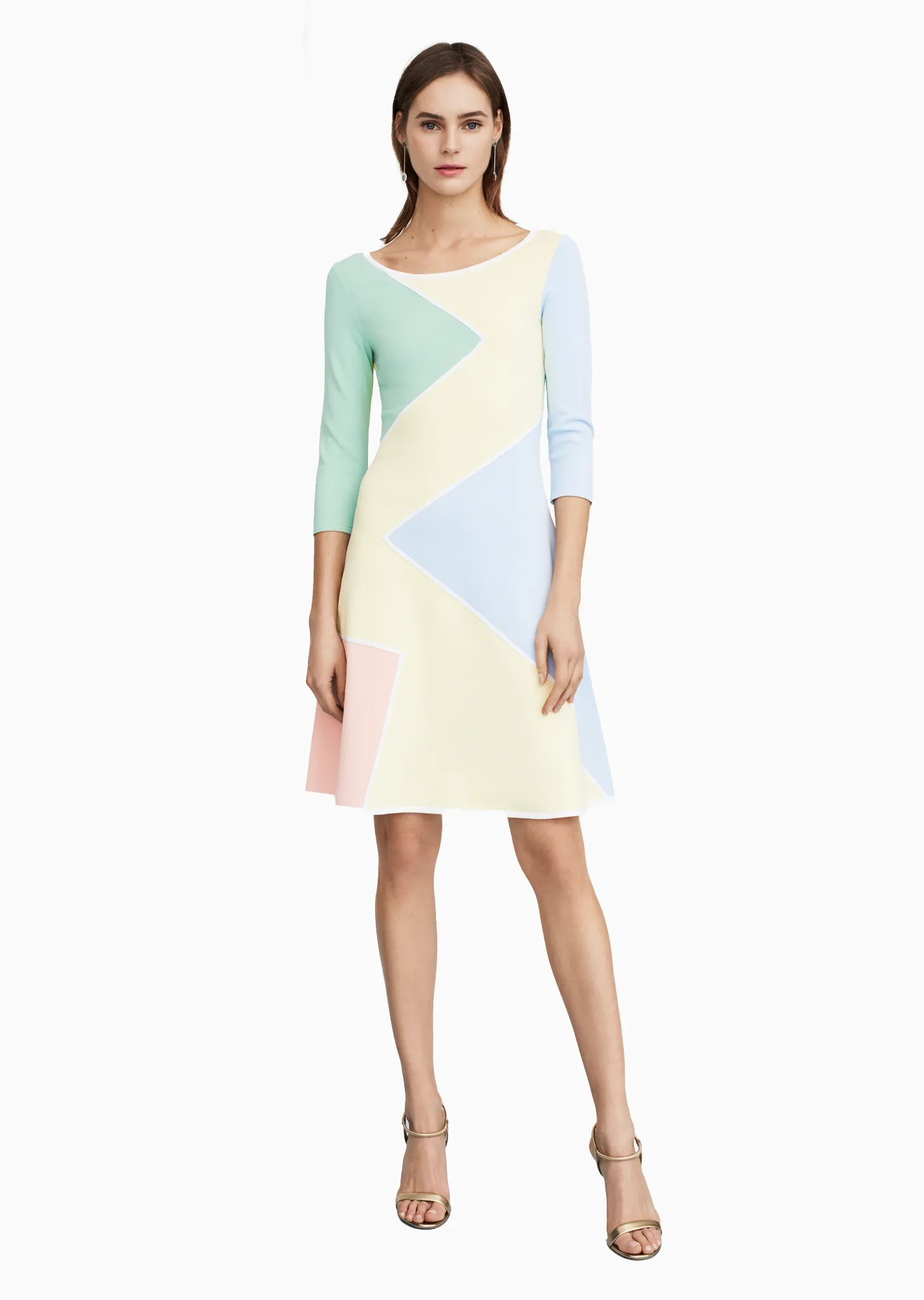 Halette - Pastel Color Block Dress