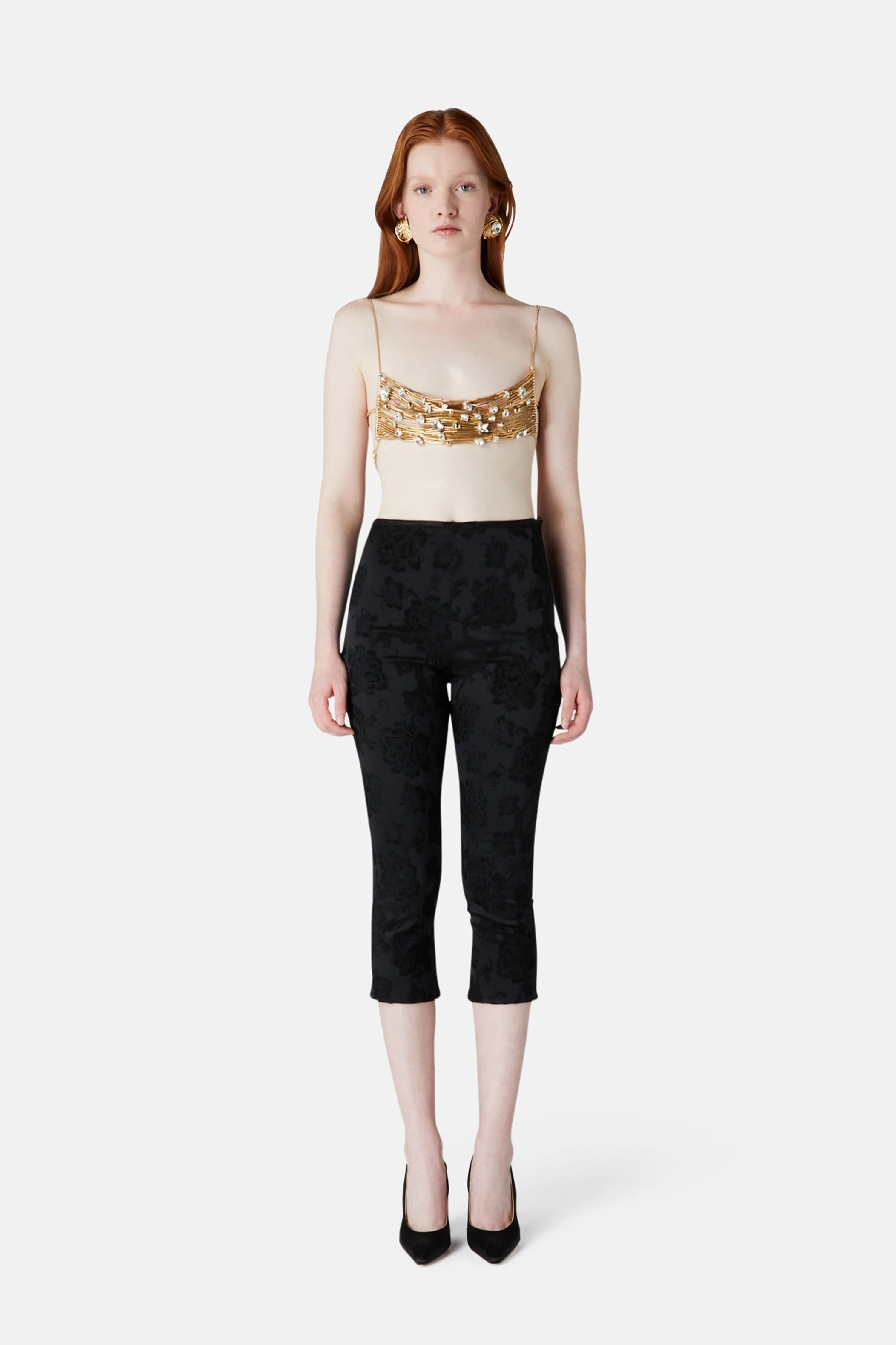 JACQUARD CAPRI PANTS