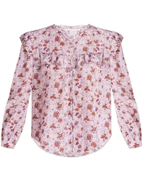 Lavender Floral Viveca Blouse