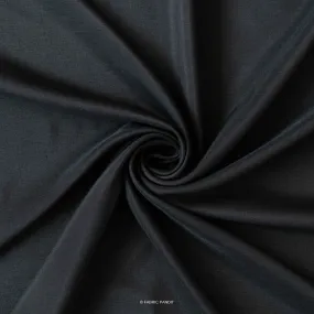 Midnight Black Plain Soft Poly Muslin Fabric (Width 44 Inches)