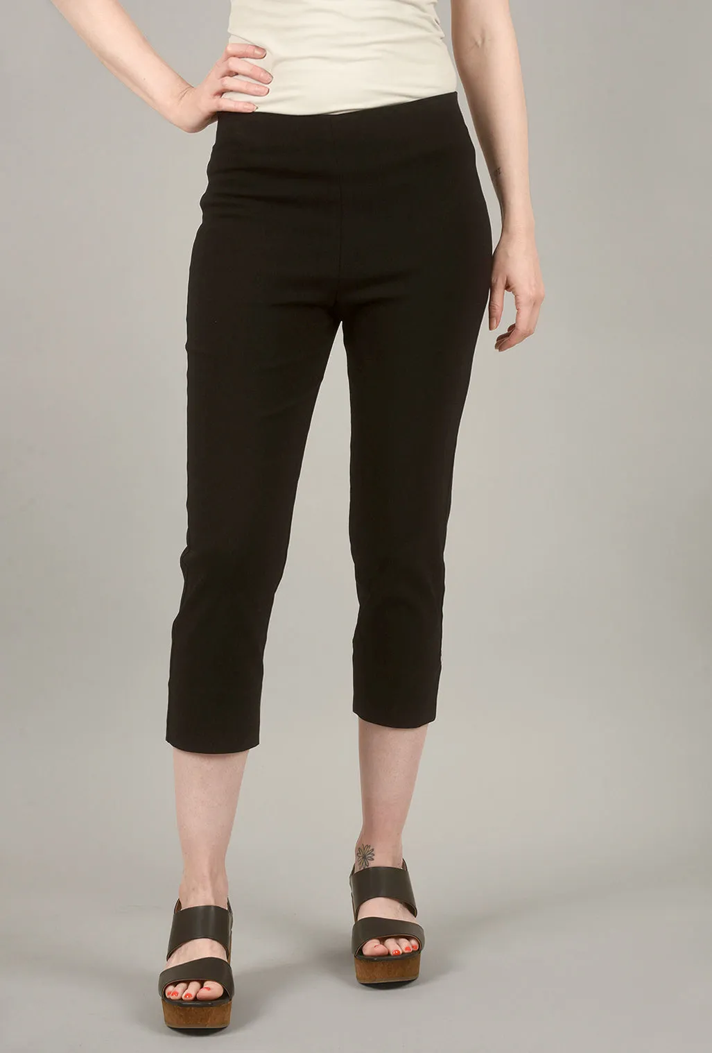 Mindy Cropped Pant, Black