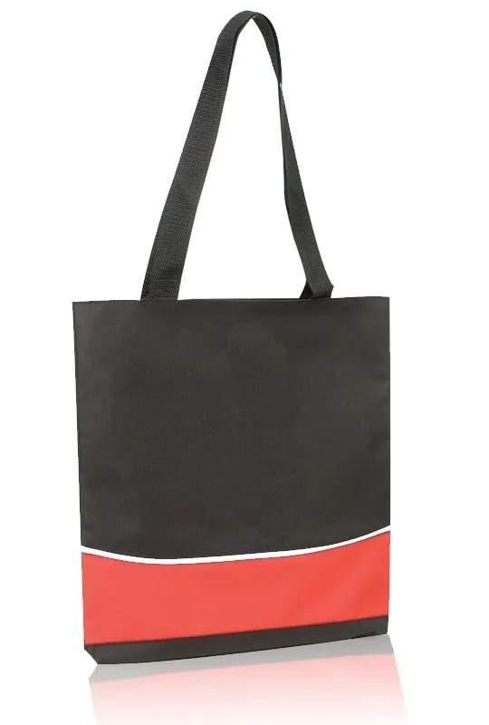 Multi Functional Economical Polyester Three-Tone Tote Bag (CLOSE OUT )