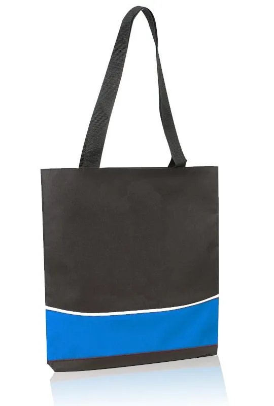 Multi Functional Economical Polyester Three-Tone Tote Bag (CLOSE OUT )