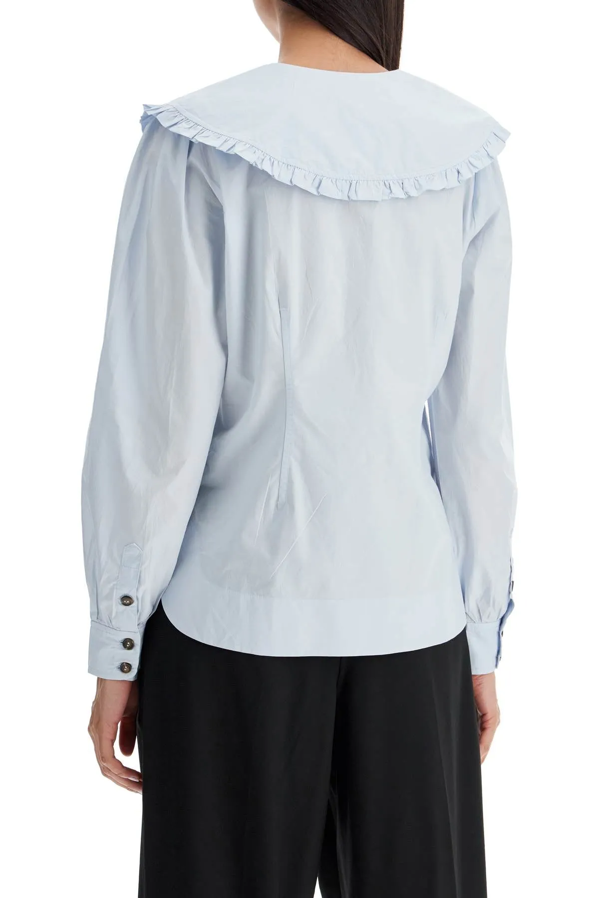 Oversized Collar Cotton Shirt