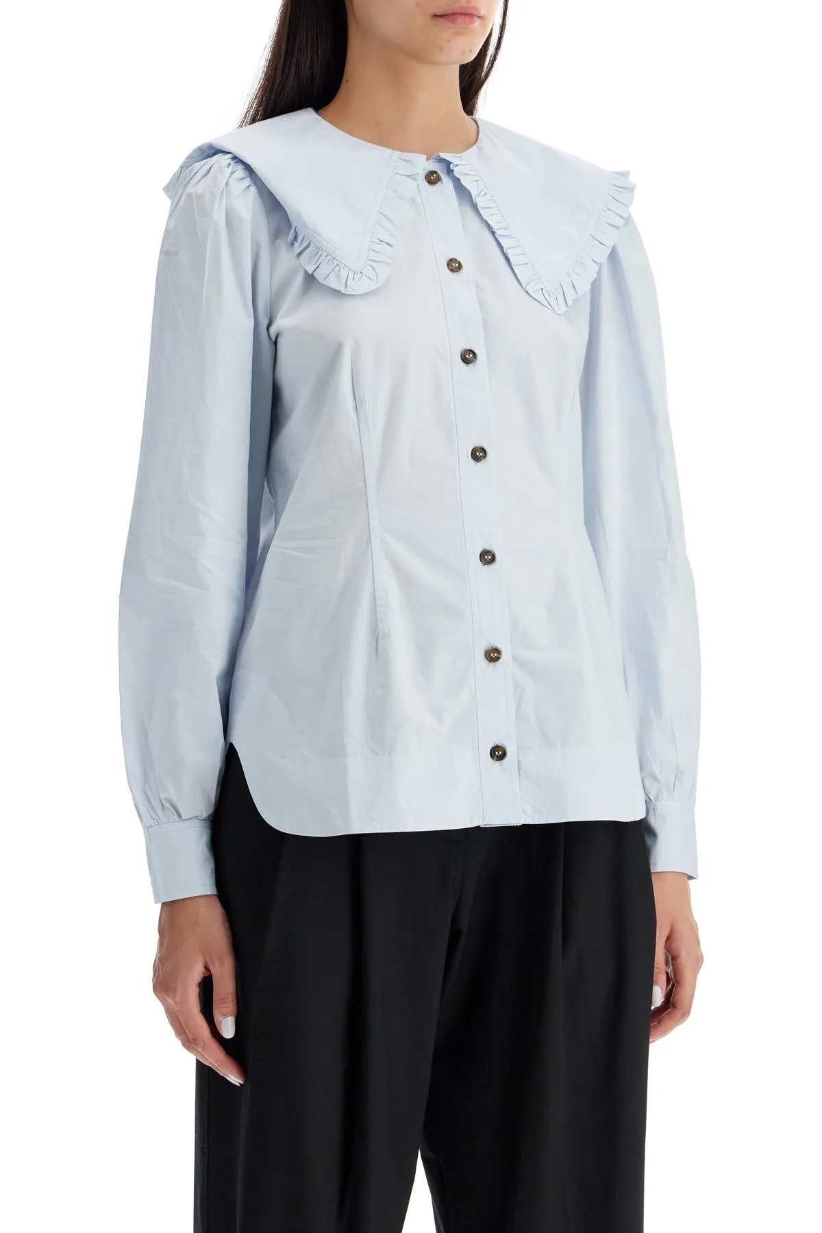 Oversized Collar Cotton Shirt