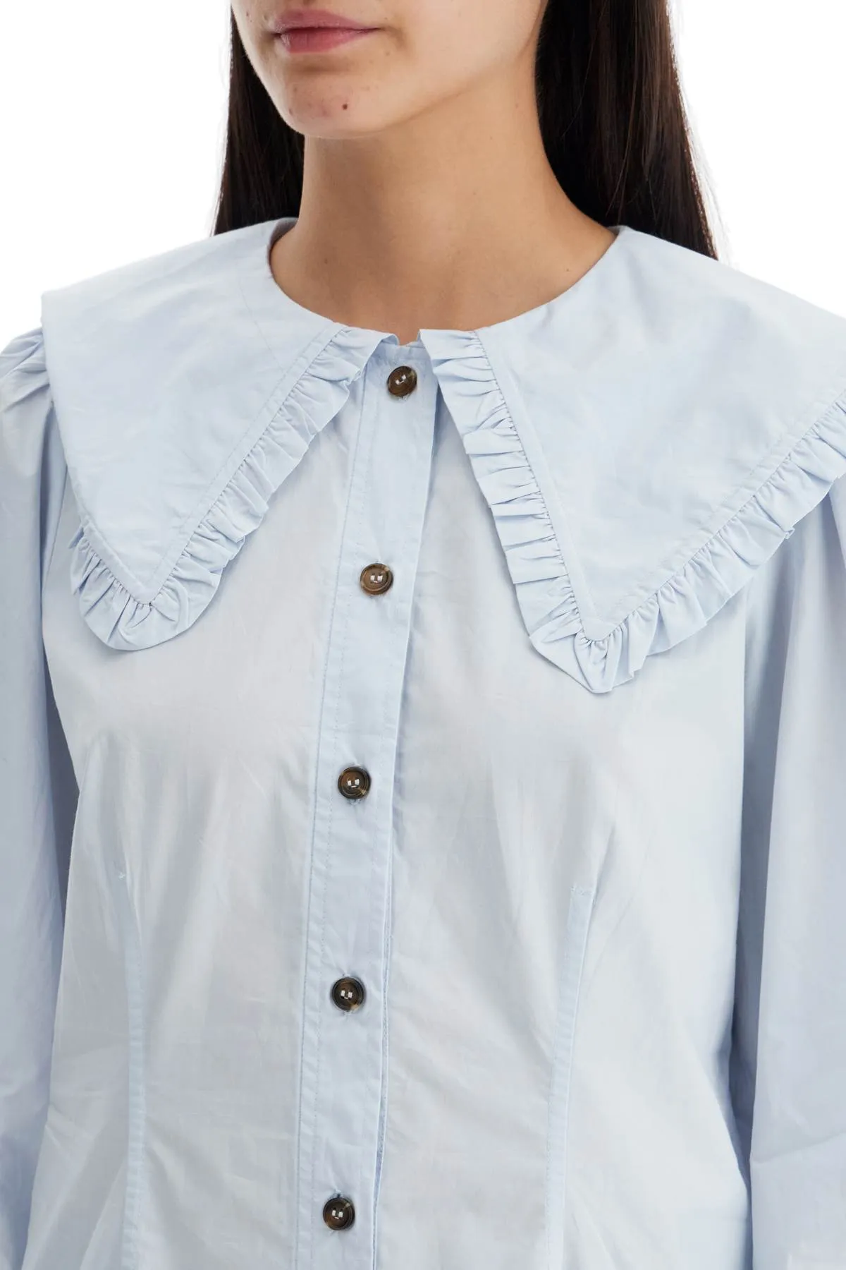 Oversized Collar Cotton Shirt