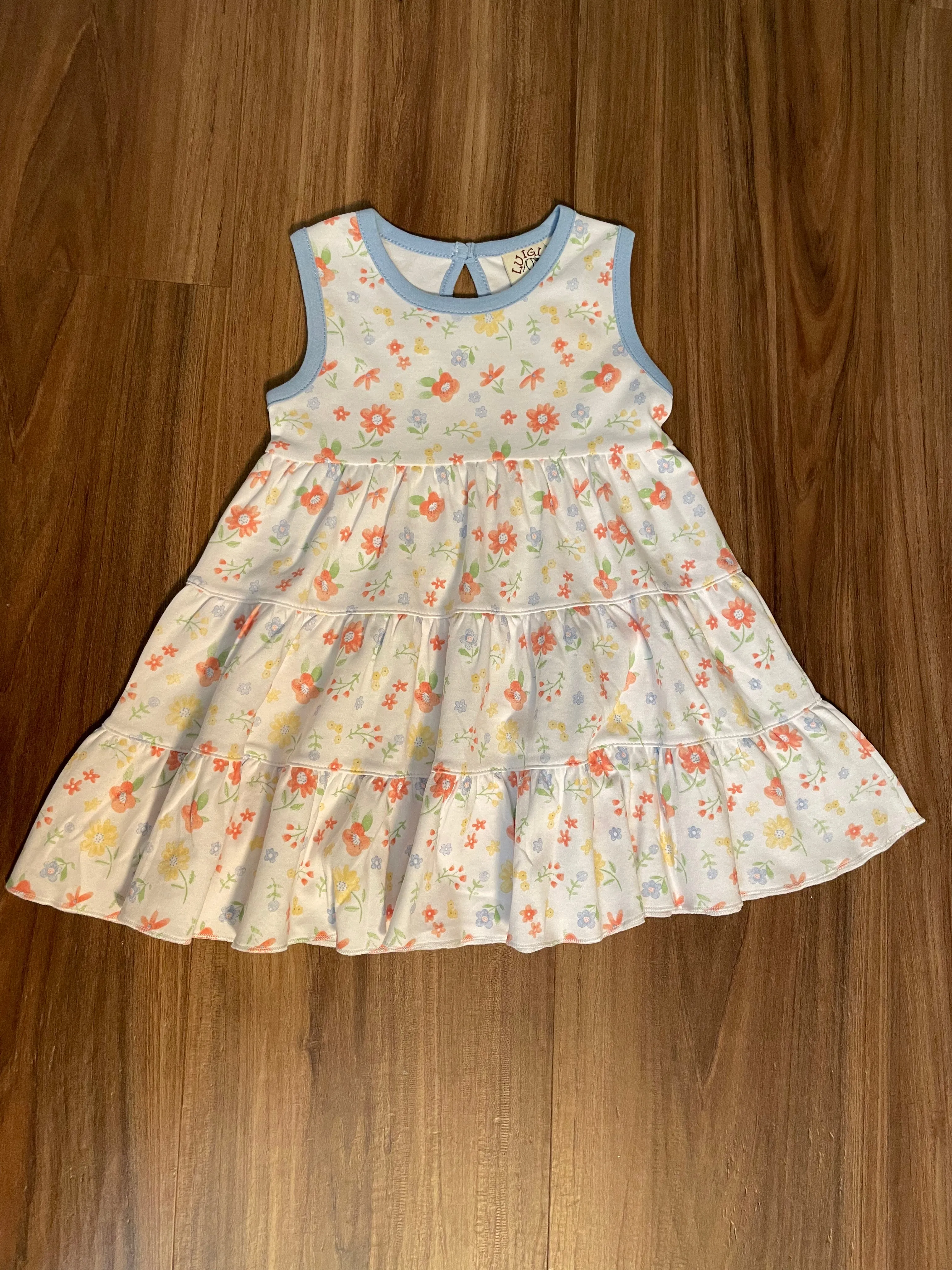 Pastel Flower Print Tier Dress