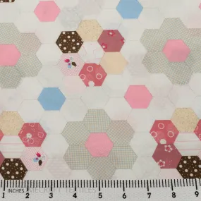 Pastel Hexagons Cotton Print