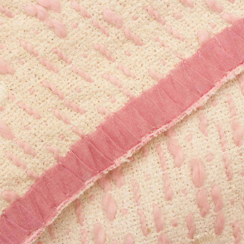 Pastel Pink Coloured Bouclé