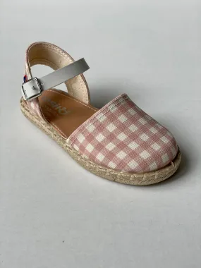 Pink gingham alpargatas(toddler sizes)