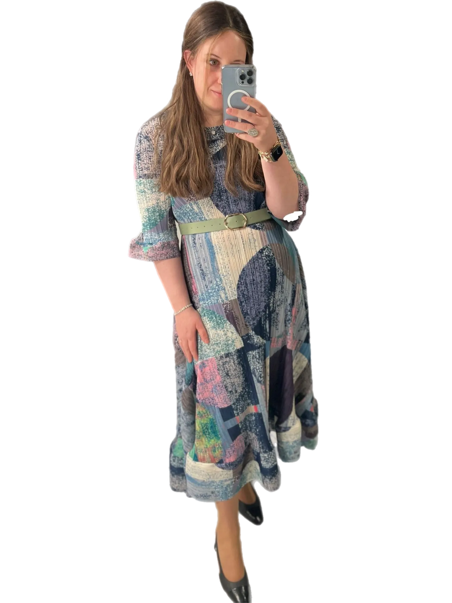 Plisse Pastel Dress