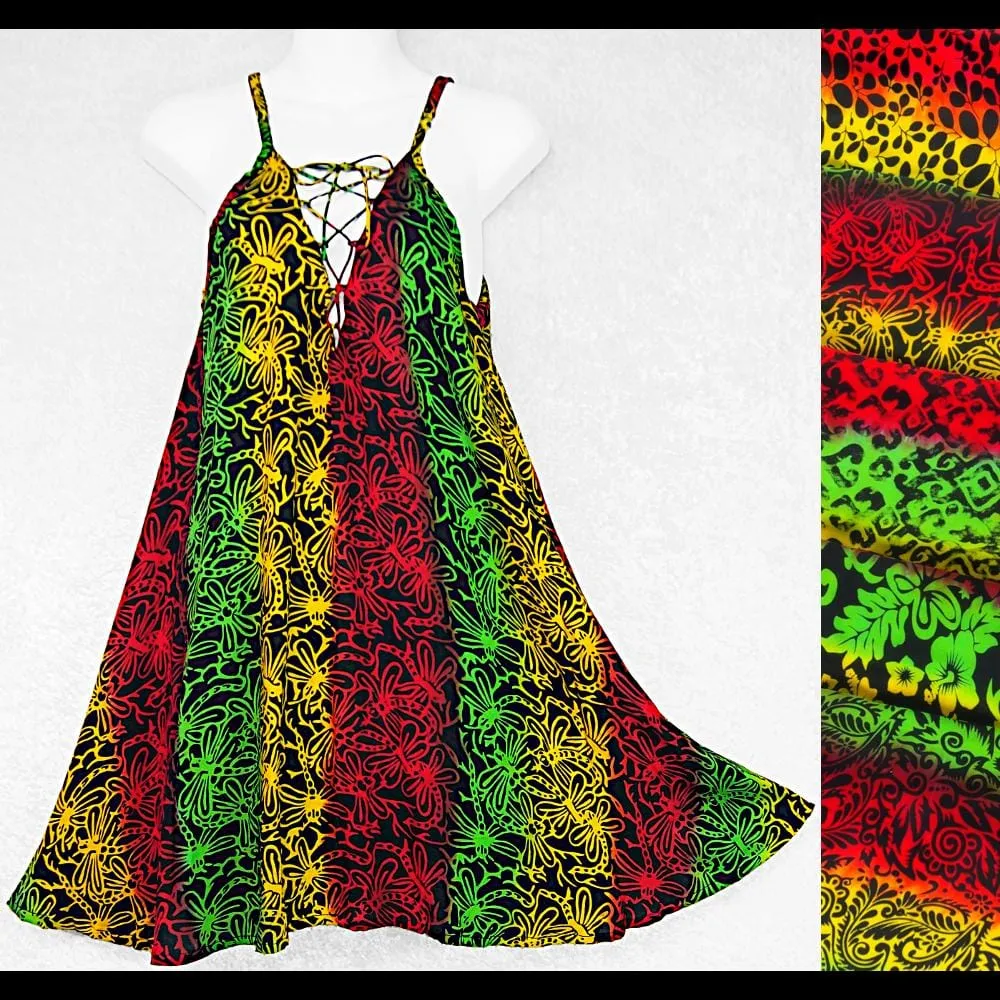 Rasta Lace Up Dress