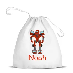 Robot Premium Drawstring Bag