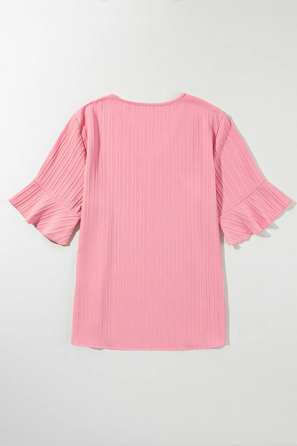 Ruffled Half Sleeve Plus Blouse