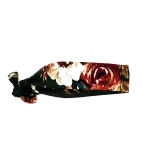 Rust and Tan Floral on Olive 2-inch headband