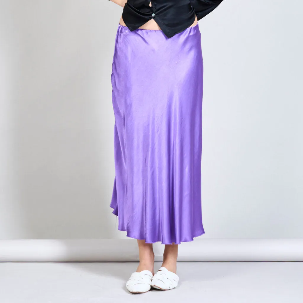 Satin viscose midi skirts  wholesale