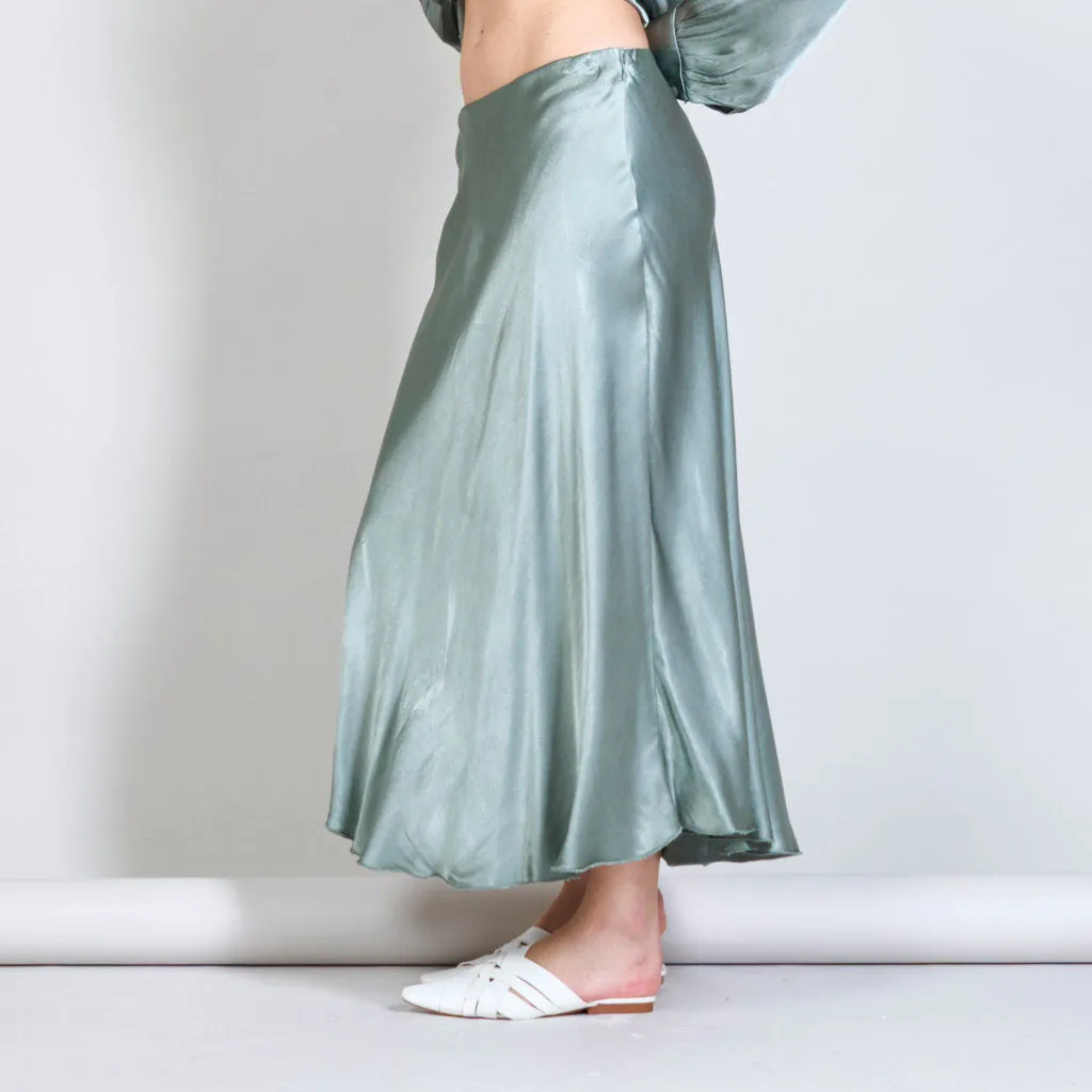 Satin viscose midi skirts  wholesale