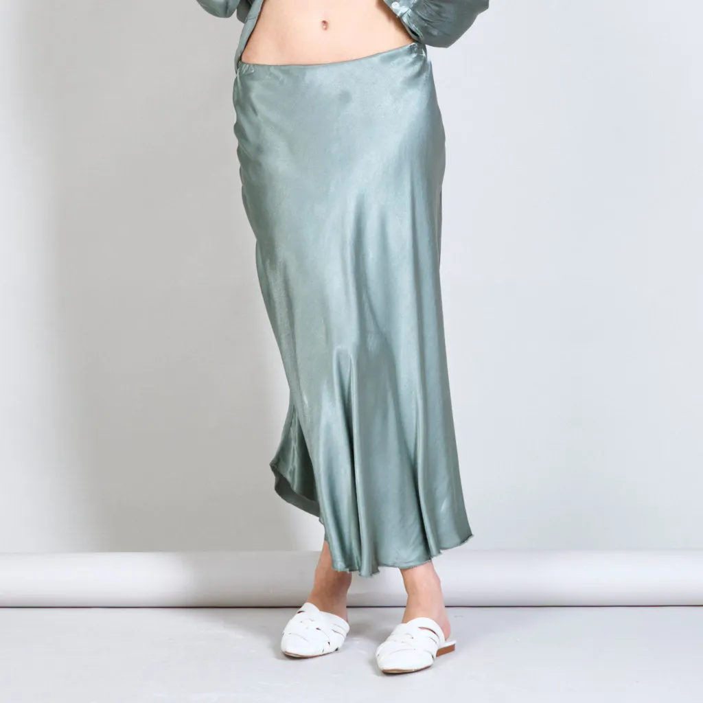 Satin viscose midi skirts  wholesale