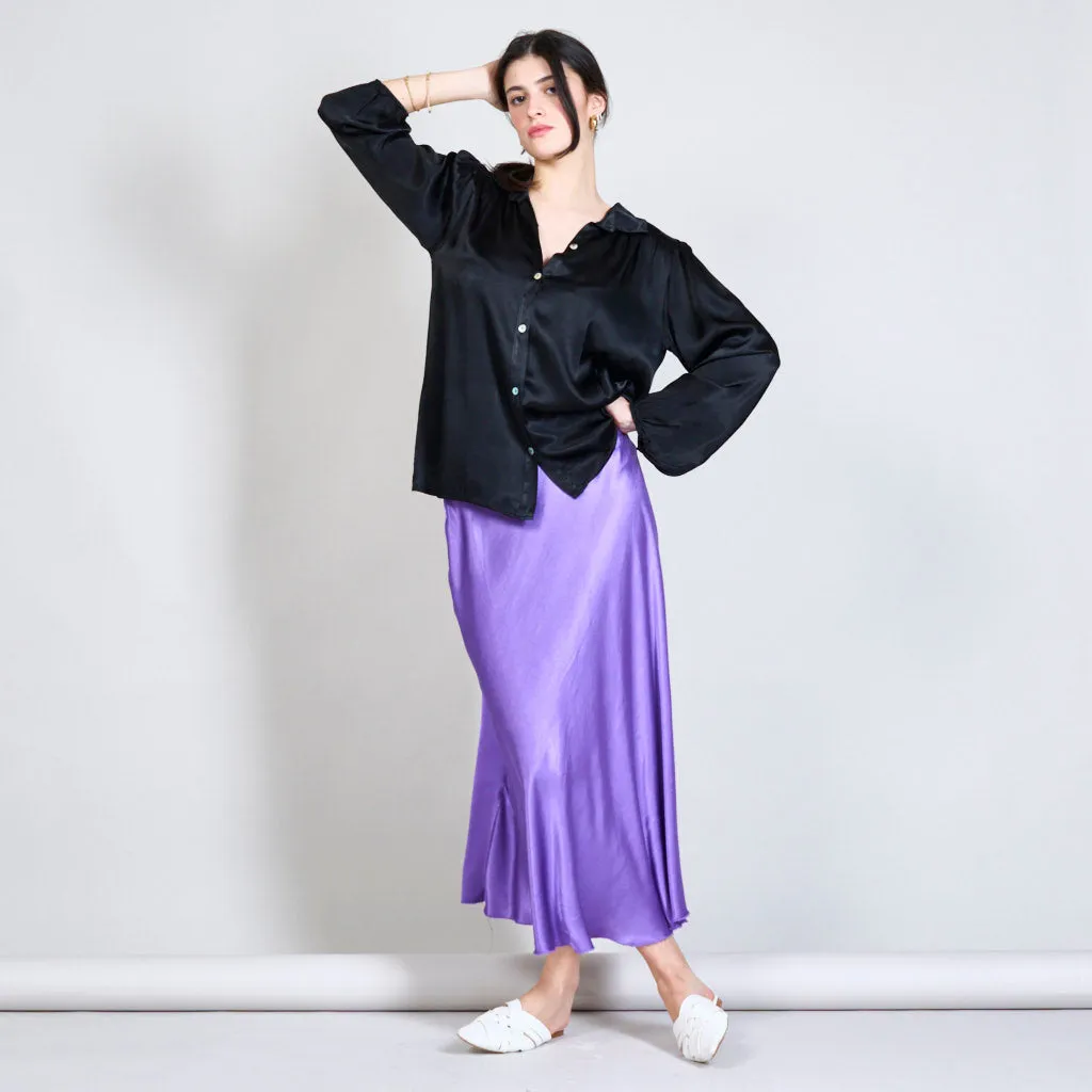 Satin viscose midi skirts  wholesale