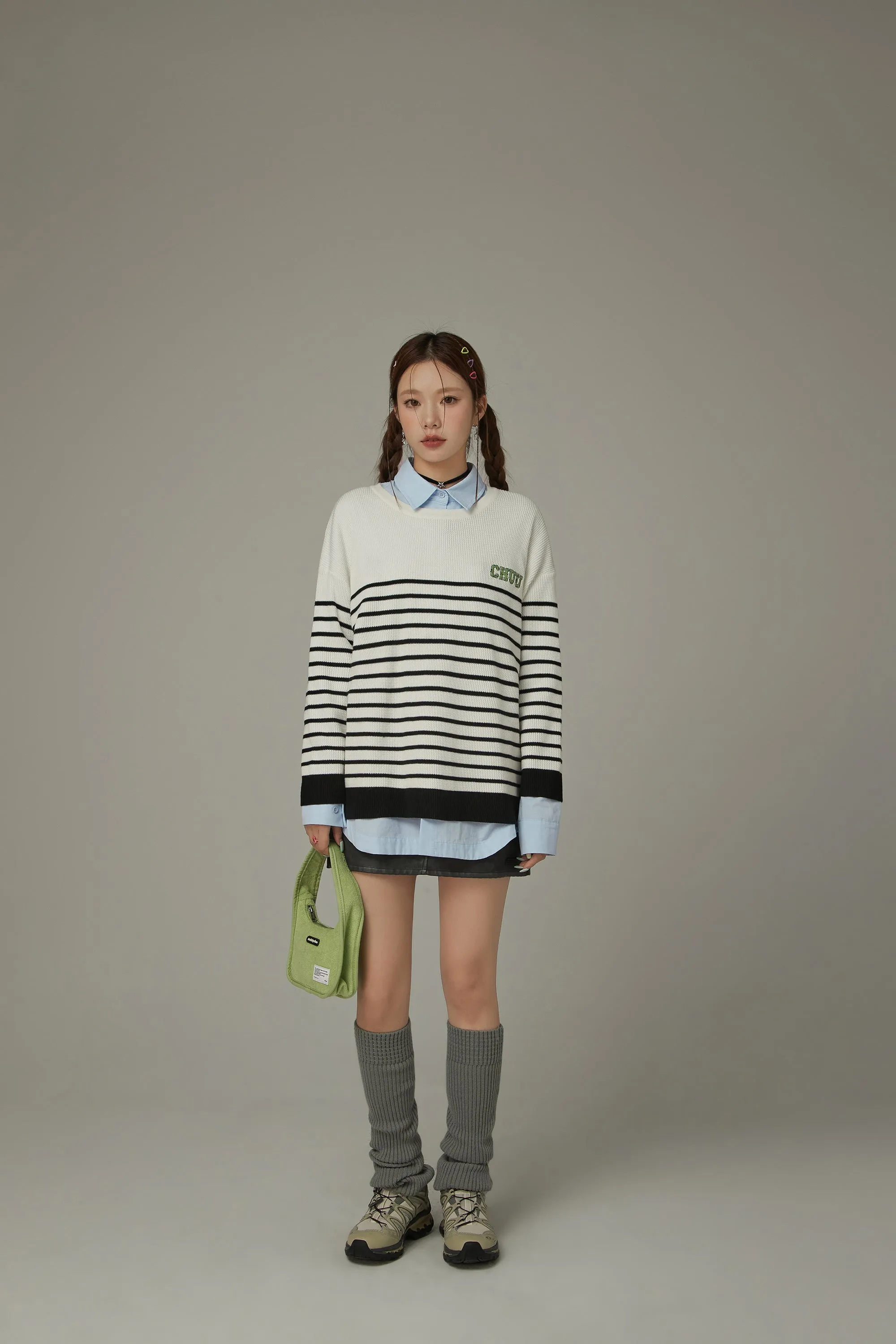 Stripe Long Sleeve Knit Sweater