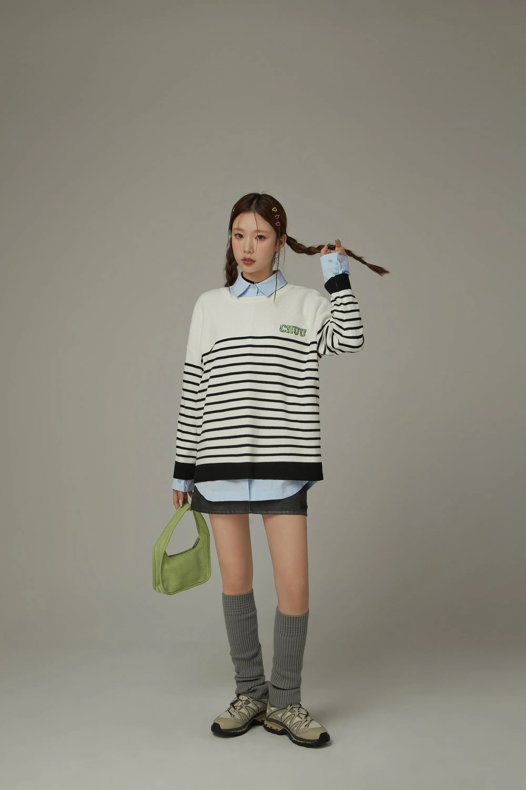 Stripe Long Sleeve Knit Sweater