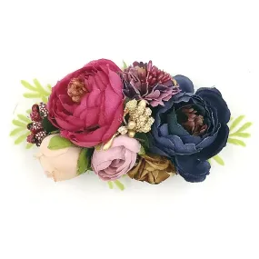 Sweet Floral Baby Girls Christening / Baptism Nylon Headband - (Style 3)