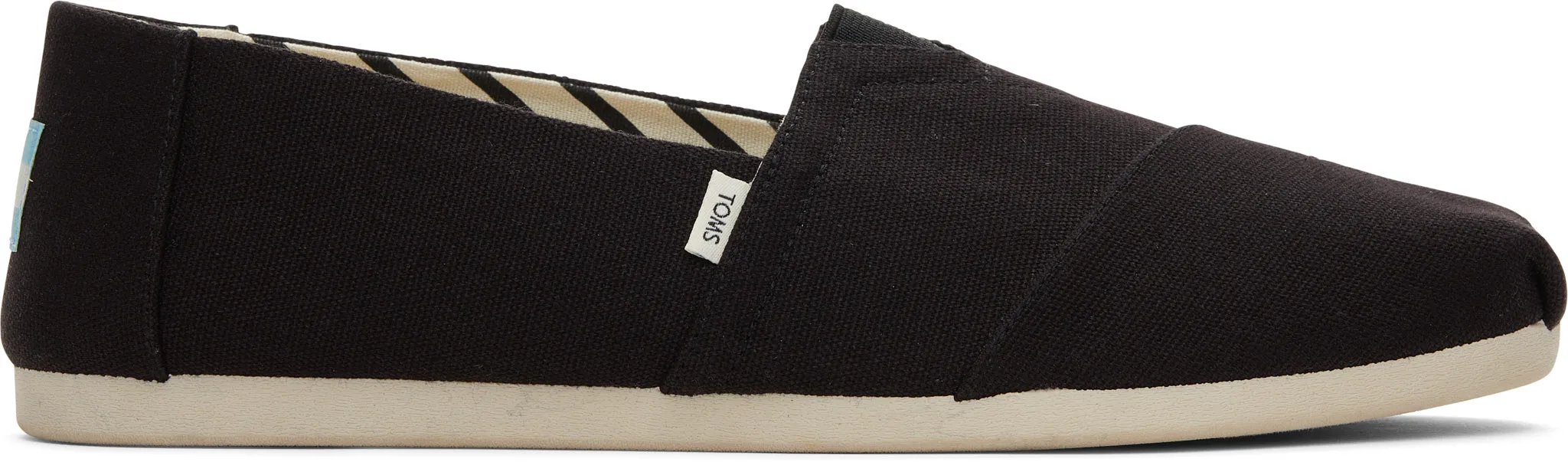 Toms Men Alpargata Black Recycled Cotton Canvas