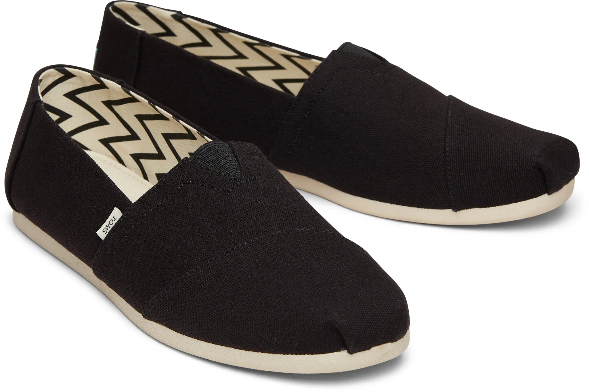 Toms Men Alpargata Black Recycled Cotton Canvas